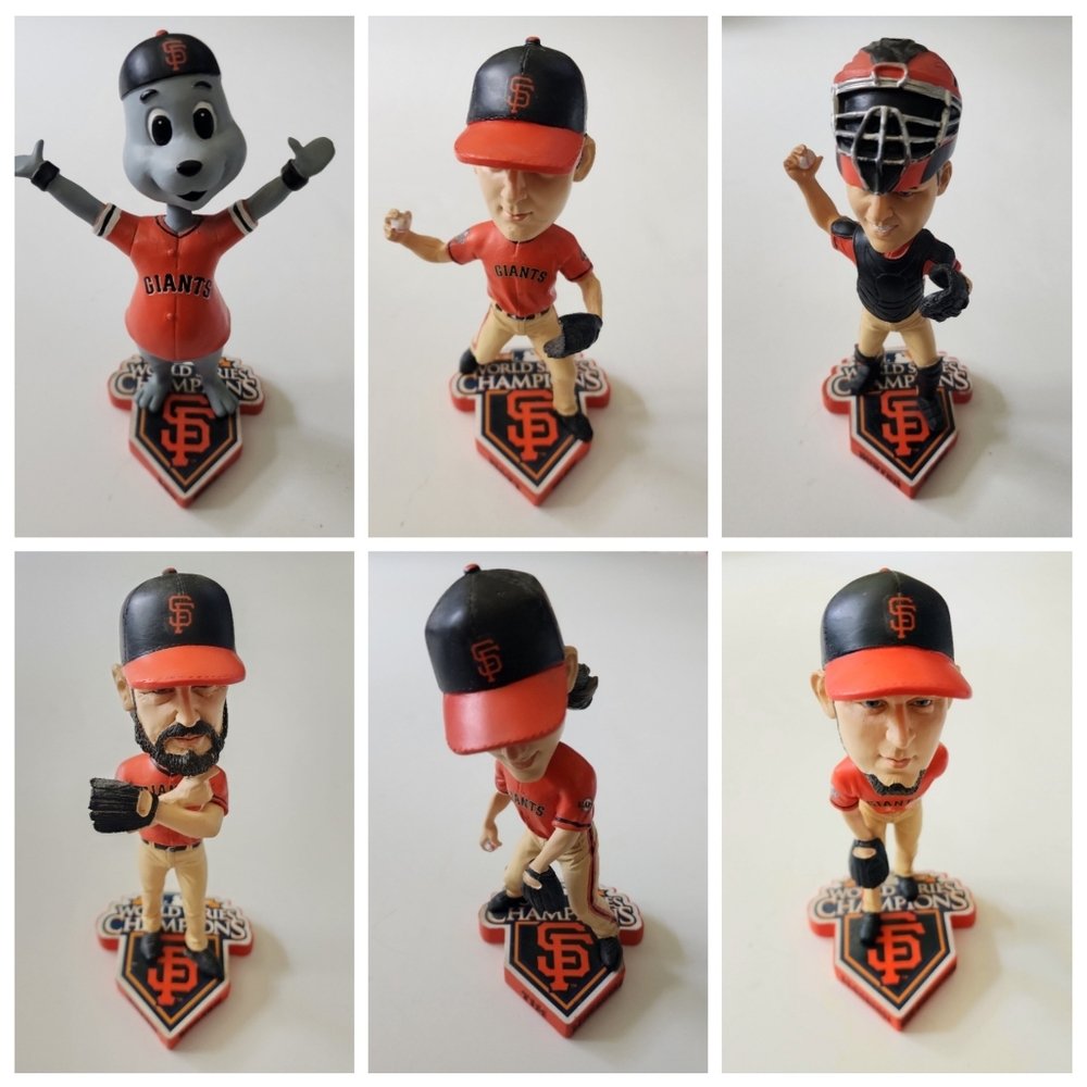 2010 San Francisco Giants world series bobblehead forever collectibles lot of 6